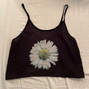 Daisy crop tank top